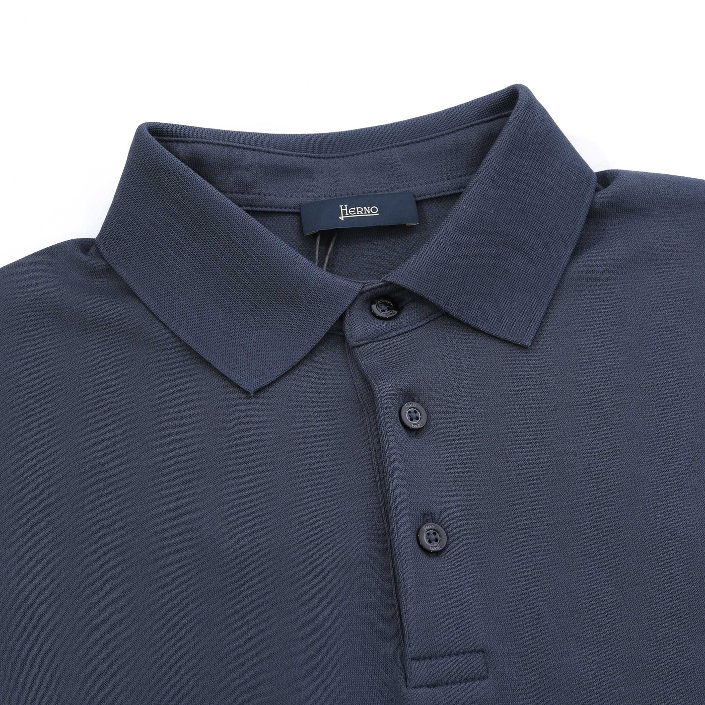 Herno Polo Manica Corta Con Bordi Co Polo Shirt in Navy Collar