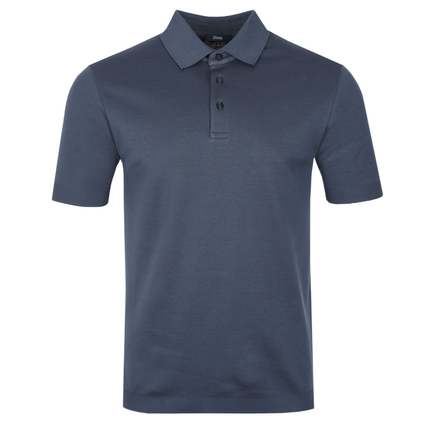 Herno Polo Manica Corta Con Bordi Co Polo Shirt in Navy