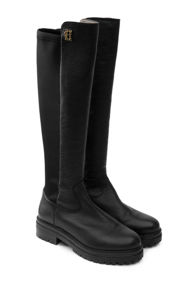 Holland Cooper Albany Chunky Boot in Black Pair