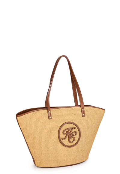 Holland Cooper Amalfi Shopper Bag in Natural Tan Angle