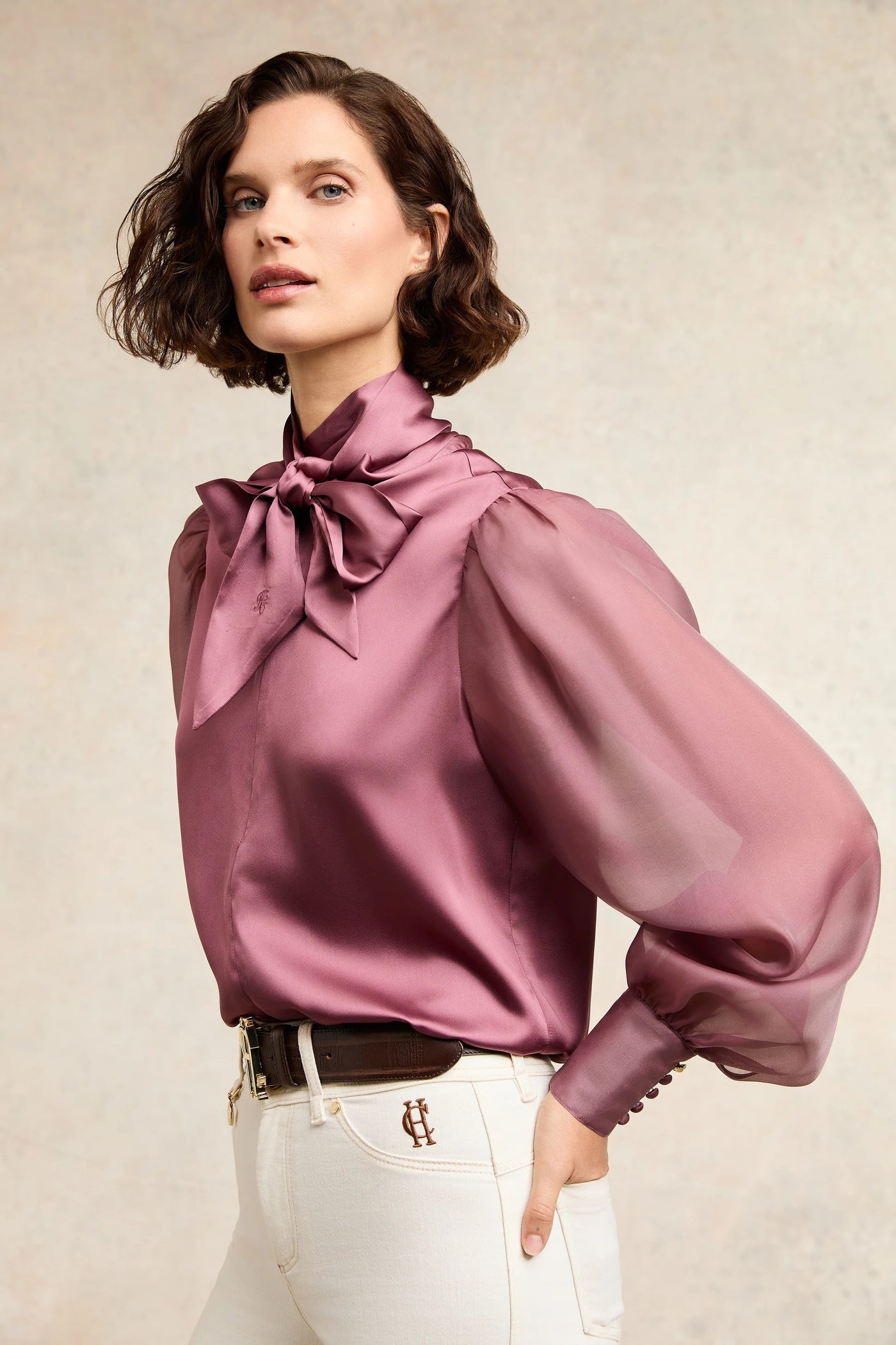 Holland Cooper Ariella Blouse in Berry