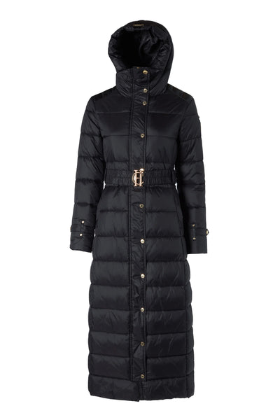 Holland Cooper Arosa Quilted Longline Ladies Coat in Black Front