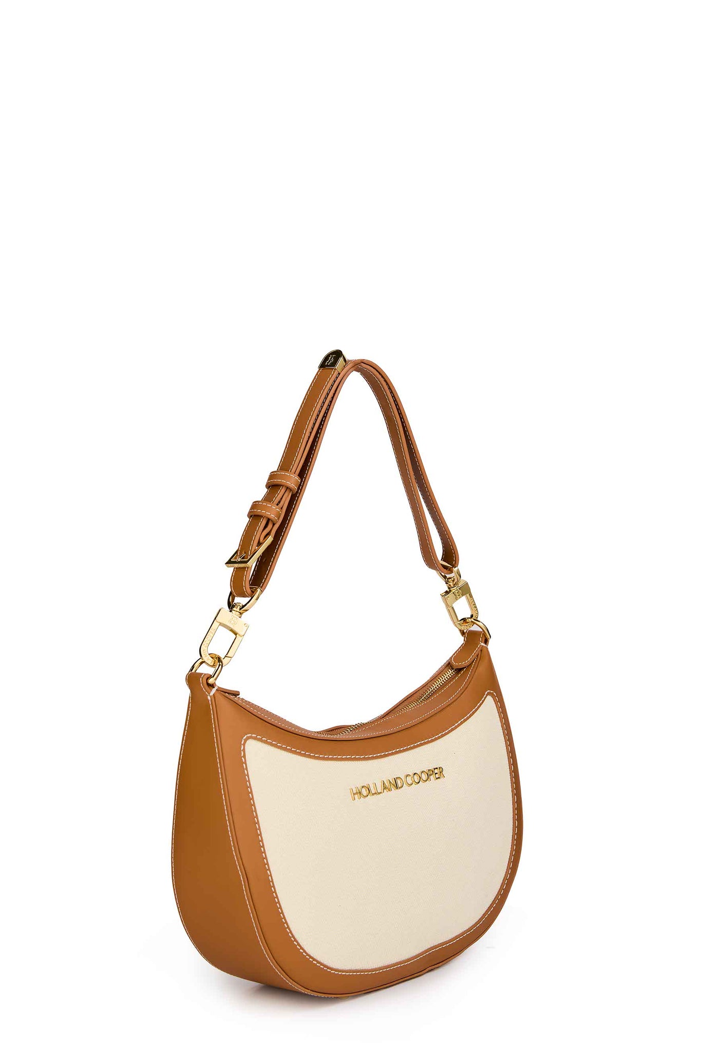 Holland Cooper City Shoulder Bag in Tan Canvas Angle