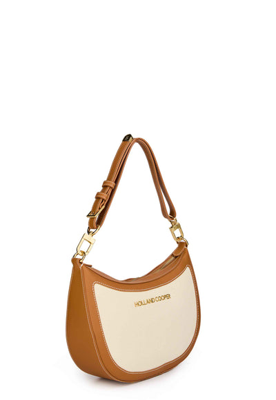 Holland Cooper City Shoulder Bag in Tan Canvas Angle