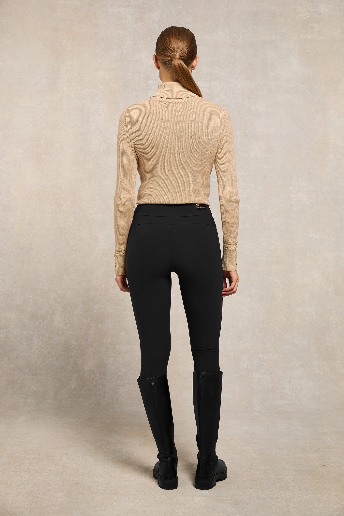 Holland Cooper Contour Legging in Black Model Back