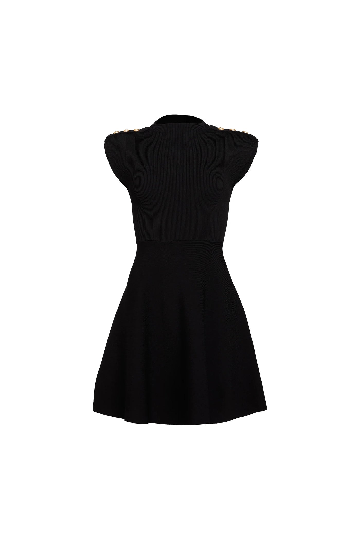 Holland Cooper Harley Sleeveless Fit And Flare Dress in Black Front