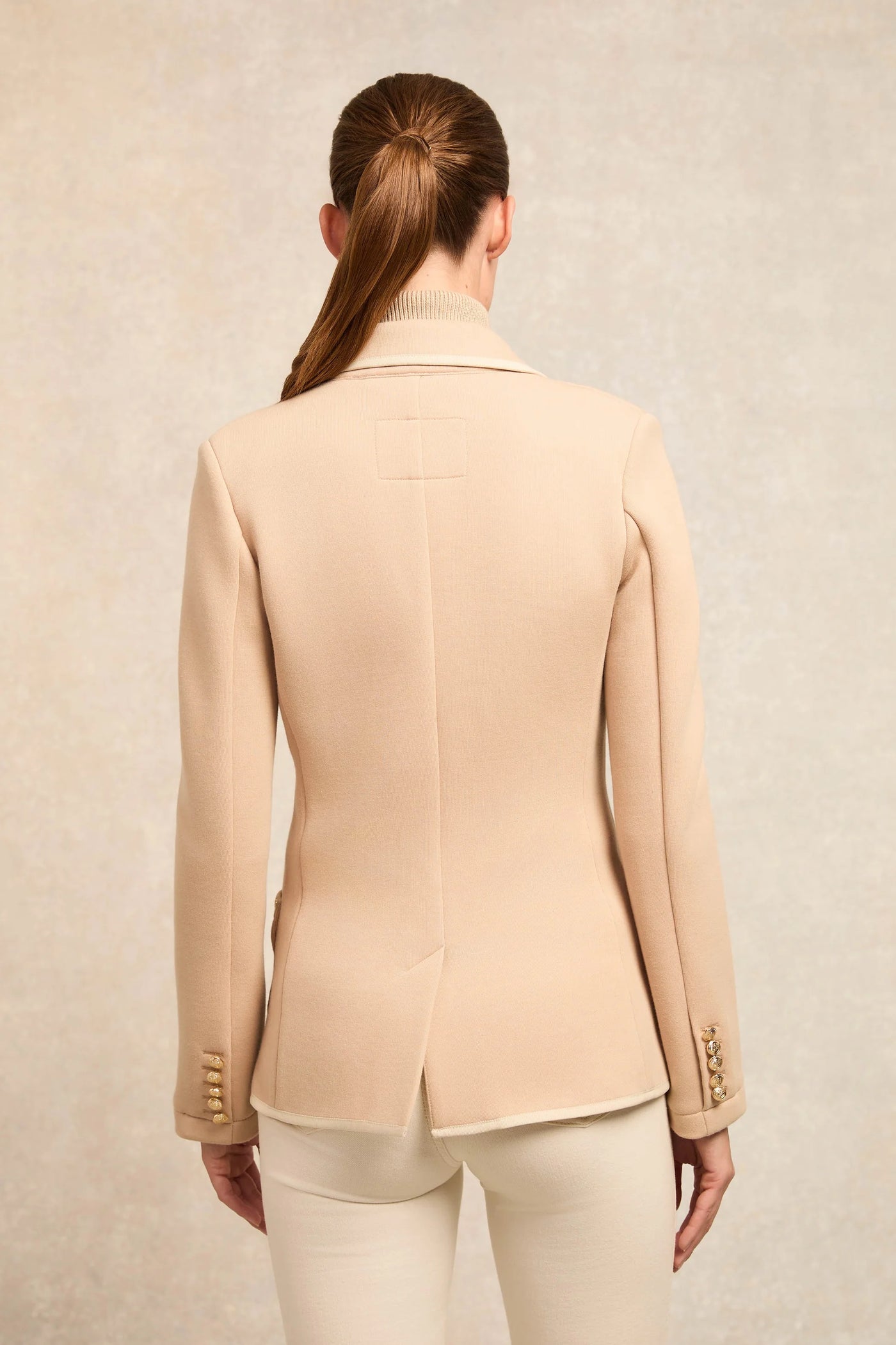 Holland Cooper Henley Ladies Blazer in Camel Model Back