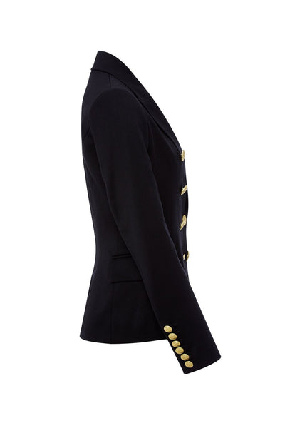 Holland Cooper Knightsbridge Ladies Blazer in Black Barathea Side