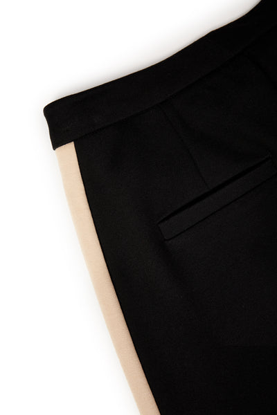 Holland Cooper Wide Leg Pant in Black Detail