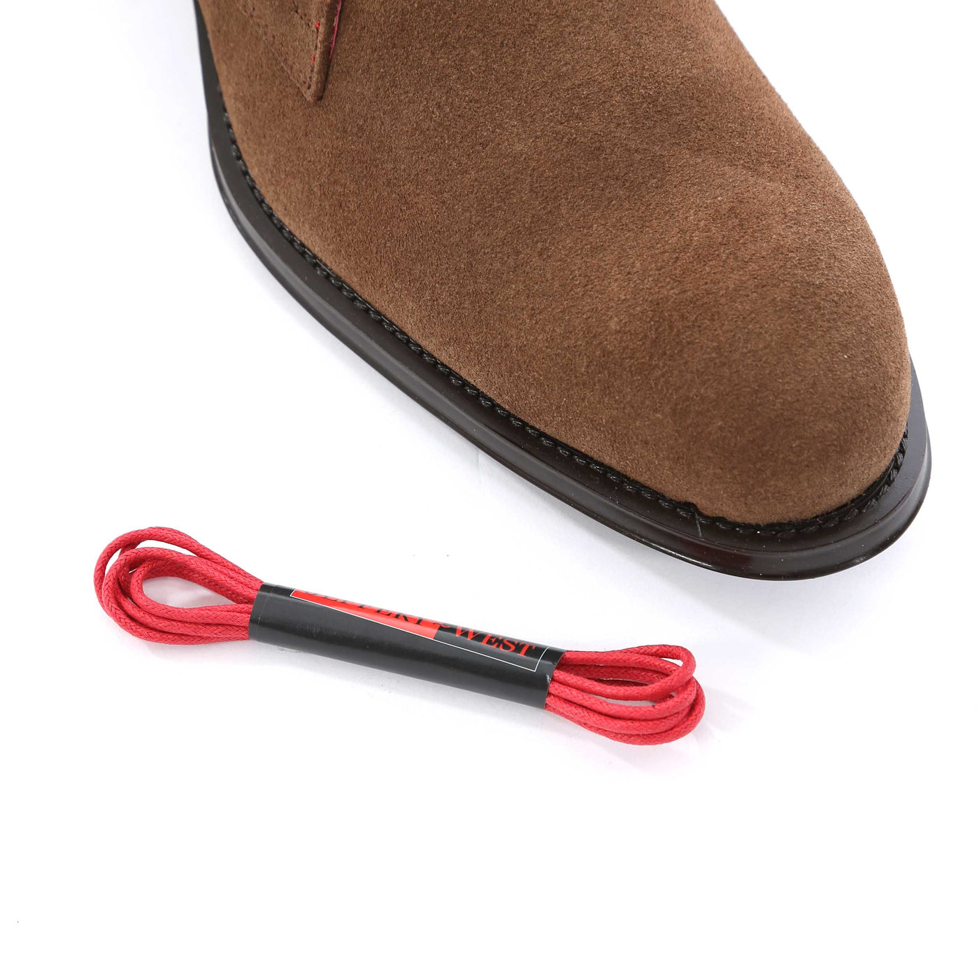 Jeffery West Nico Chukka Boot in Chocolate Suede Extra Lace