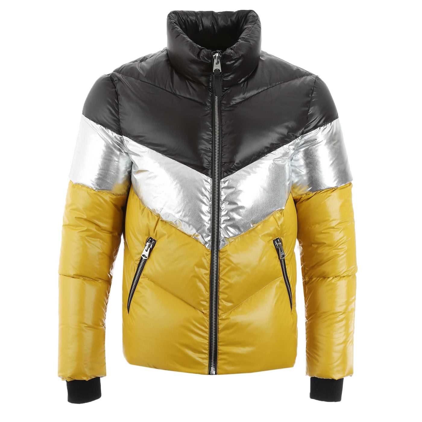 Mackage Greg Jacket in Black Silver Yellow Mackage Norton Barrie