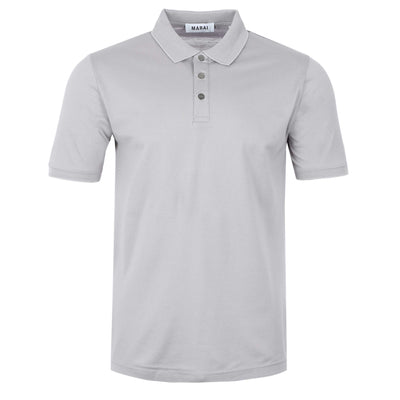 Marai Pique Polo Shirt in Light Grey