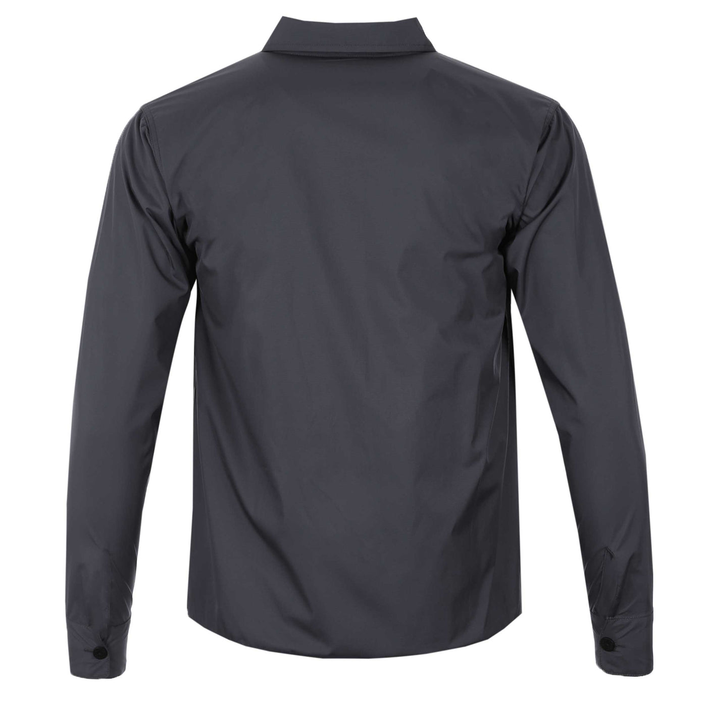 Marai Ripstop Nylon Overshirt in Dark Grey Back