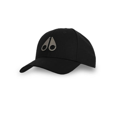 Moose Knuckles Logo Icon Cap in Black & Nickel