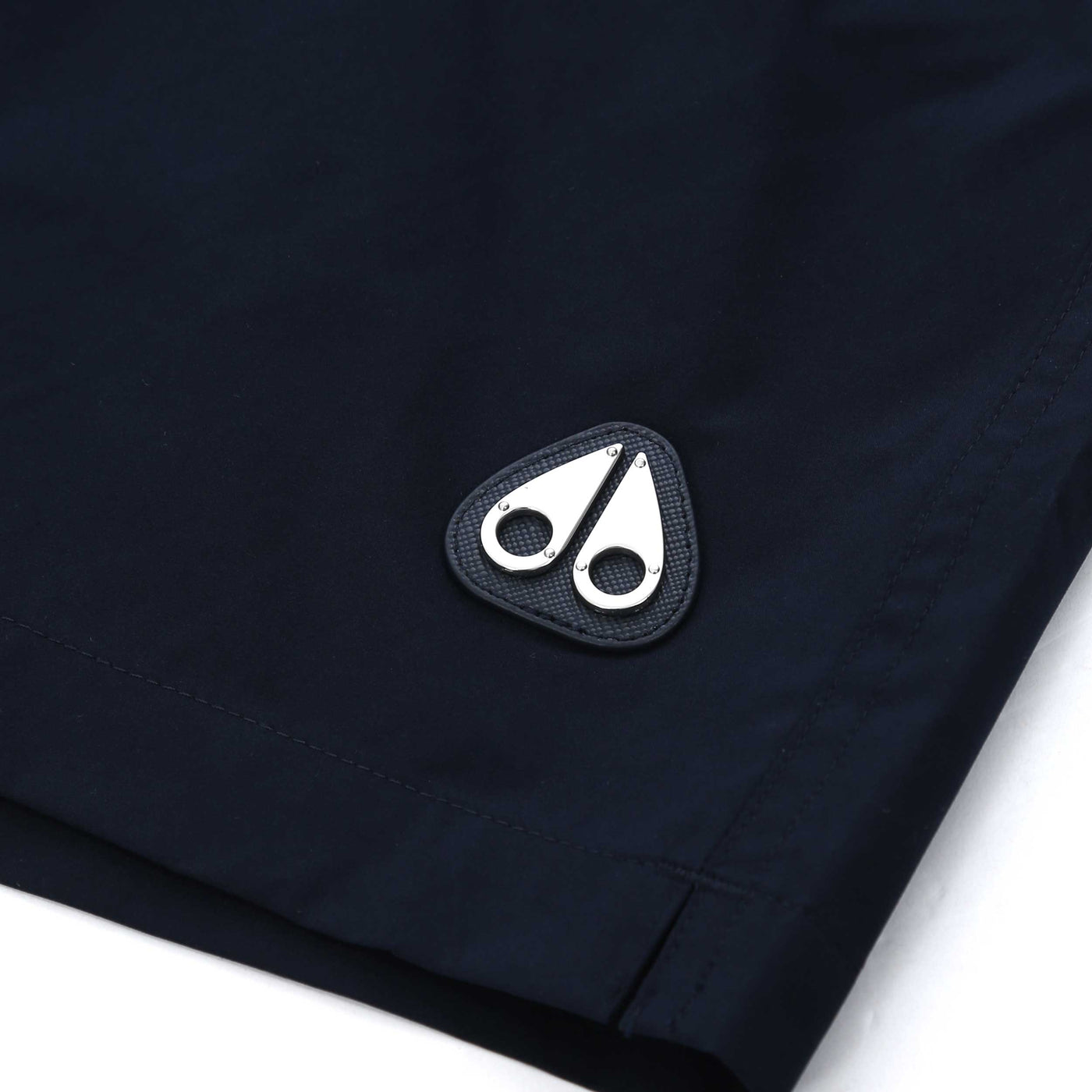 Moose Knuckles Logo Shorts Swim Short in Navy Logo