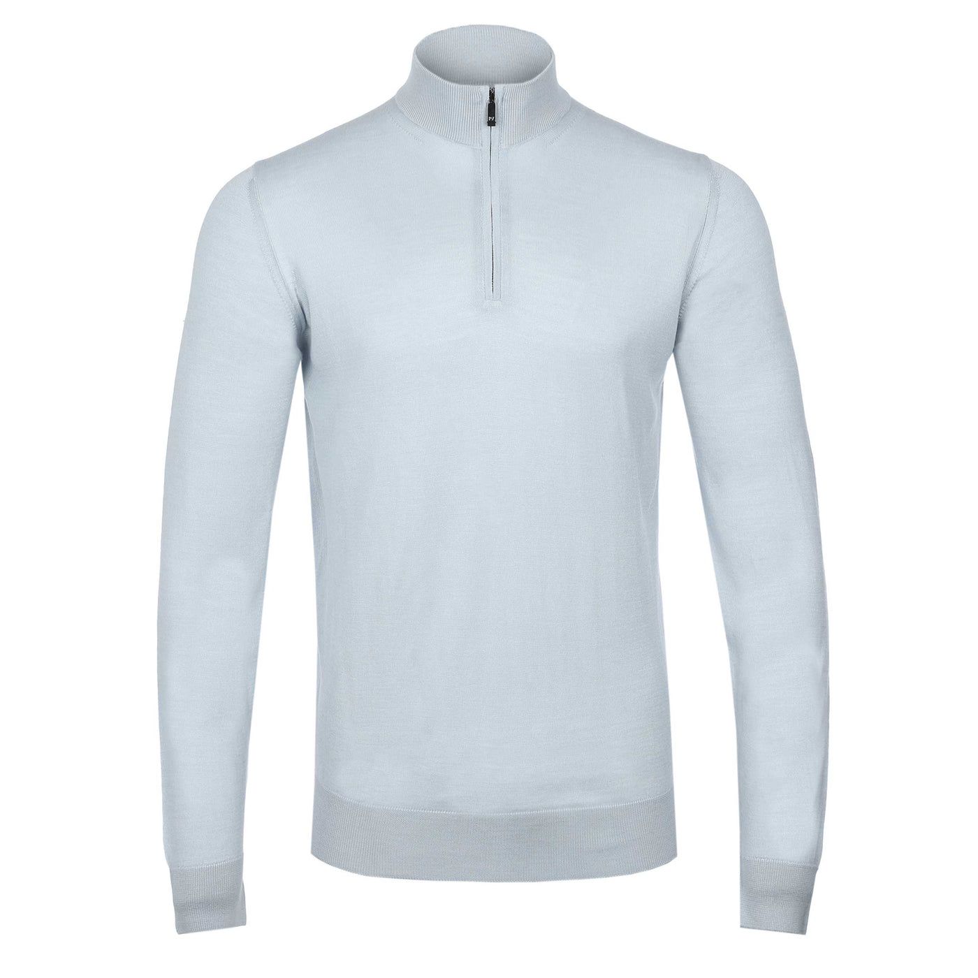 Pal Zileri Quarter Zip Knitwear in Silver Grey