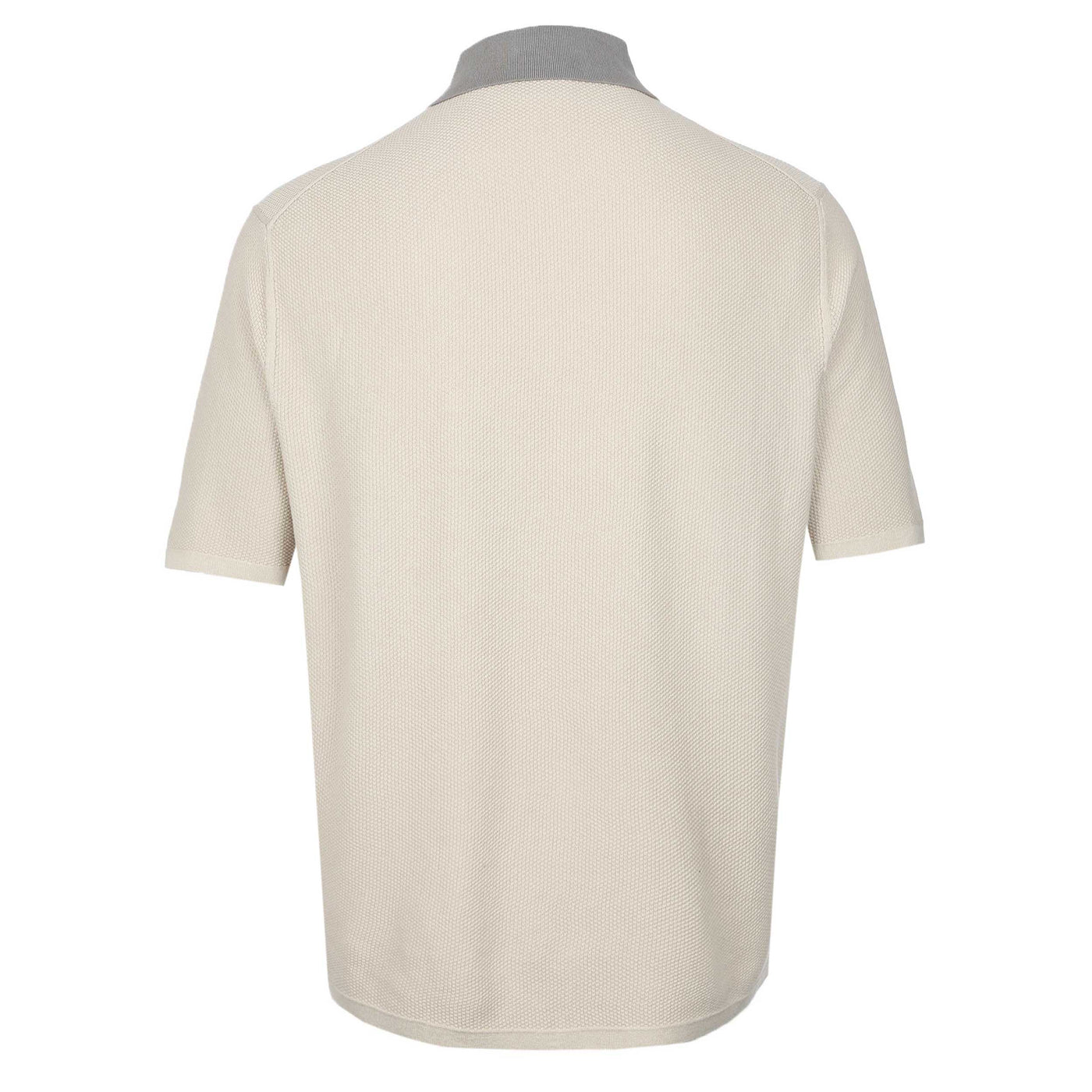 Paul Smith Button Thru SS Polo Knitwear in Beige Back