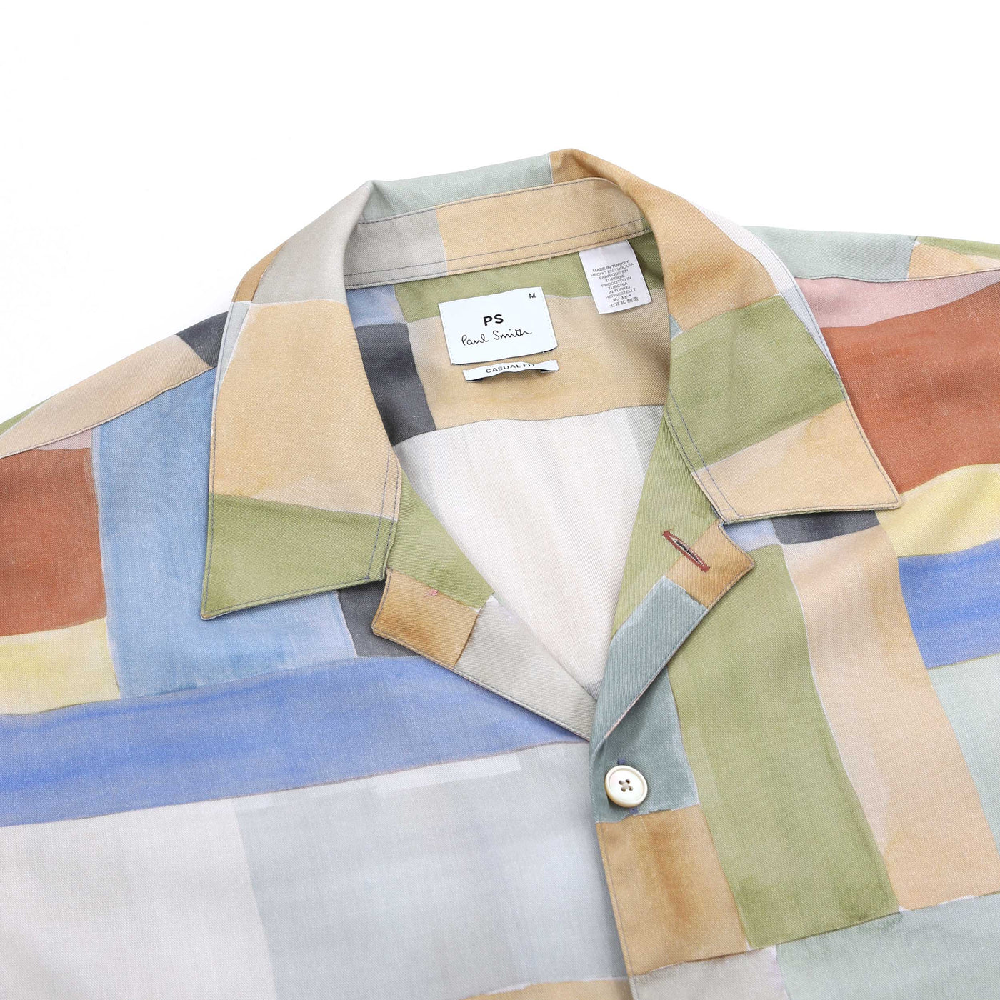 Paul Smith Casual Fit SS Shirt in Multicolour Collar