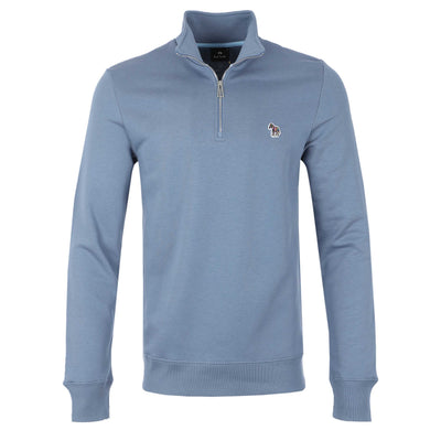 Paul Smith Half Zip Sweat Top in Airforce Blue