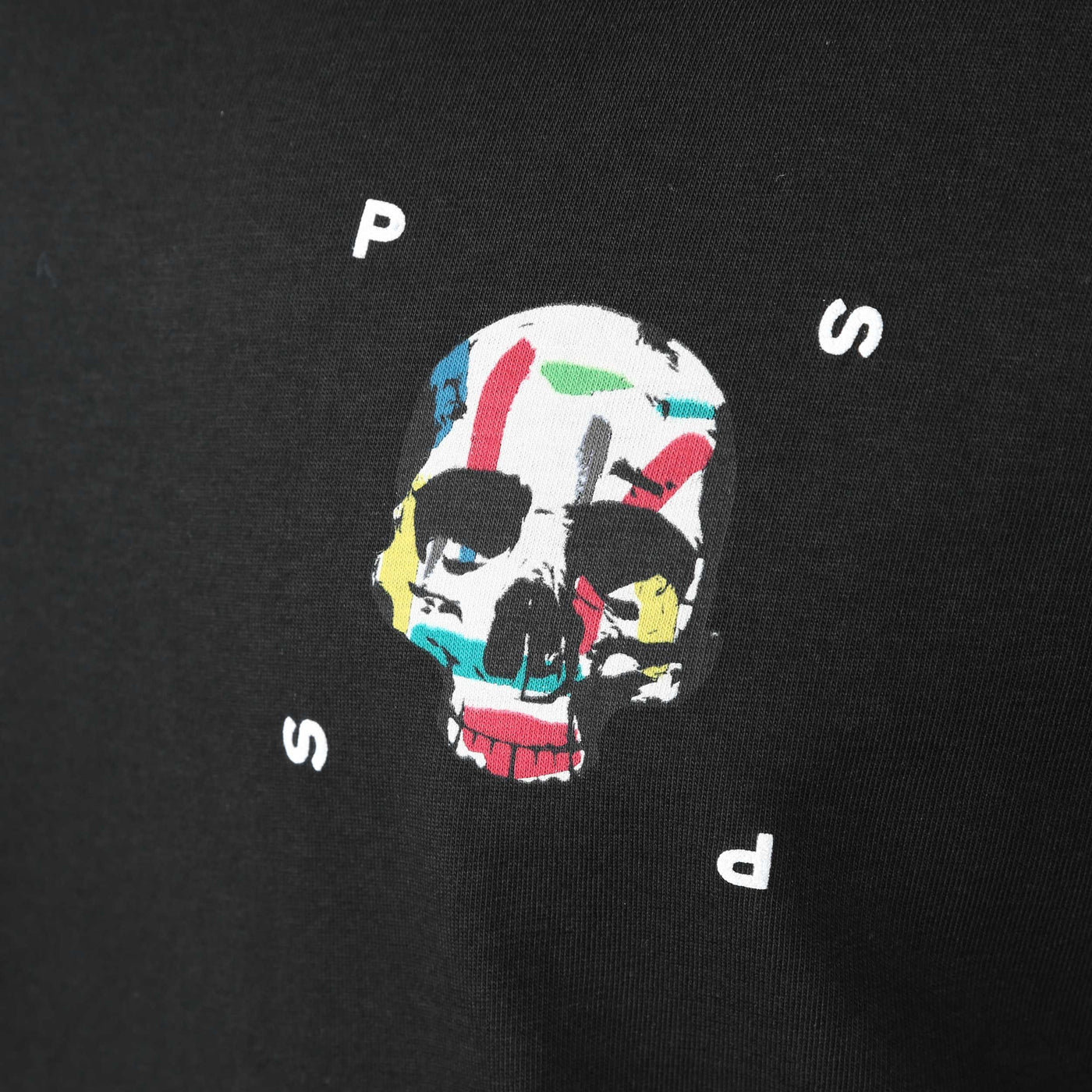 Paul Smith PS Skull T Shirt in Black Print