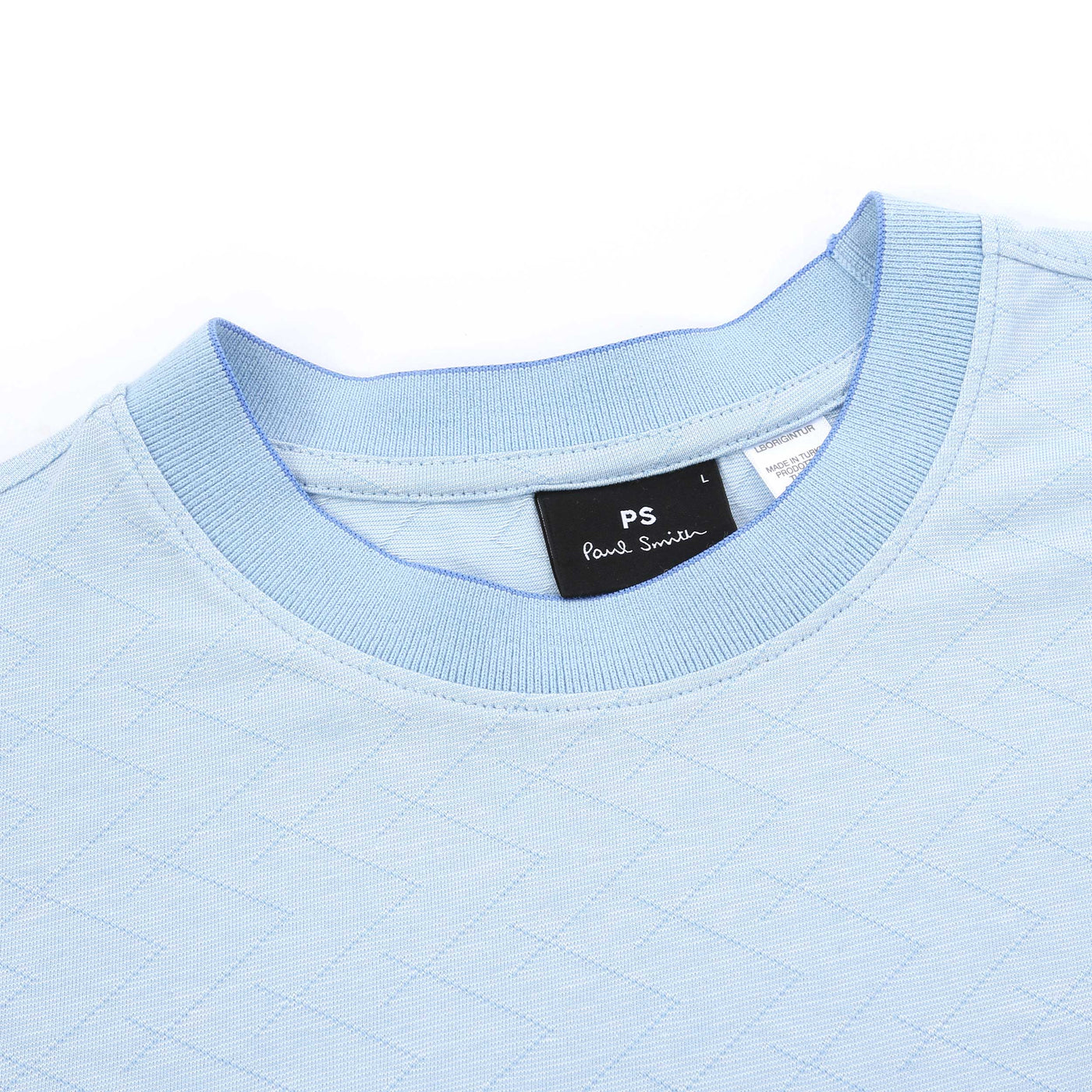 Paul Smith Reg Fit SS T Shirt in Sky Blue Collar