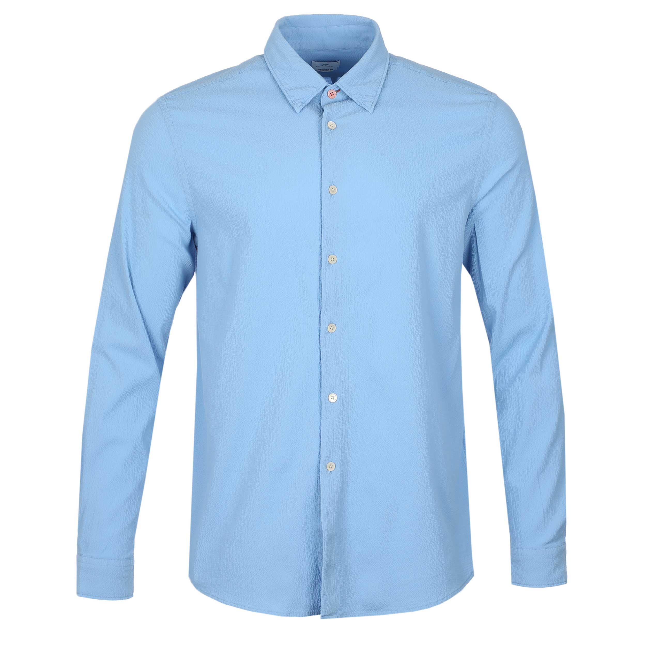 Paul Smith Seersucker Reg Fit Shirt in Light Blue