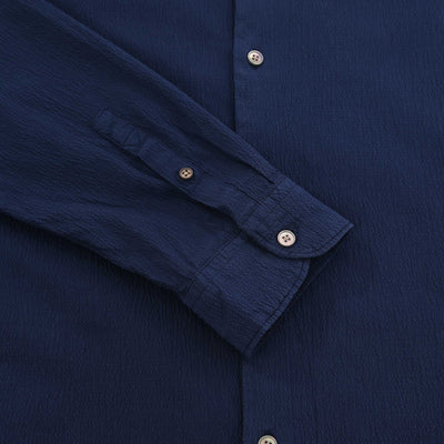 Paul Smith Seersucker Reg Fit Shirt in Navy Cuff