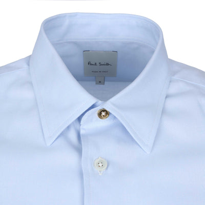 Paul Smith Slim Fit SS Shirt in Sky Blue Collar