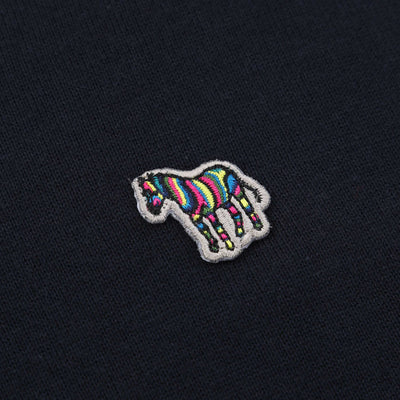 Paul Smith Sweater Zip Neck Zebra Badge in Navy Logo