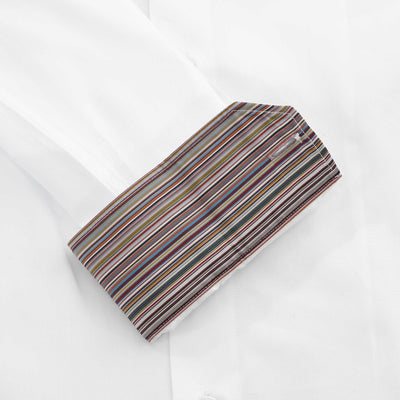 Paul Smith Tailored Fit Shirt in White Cuff Trim