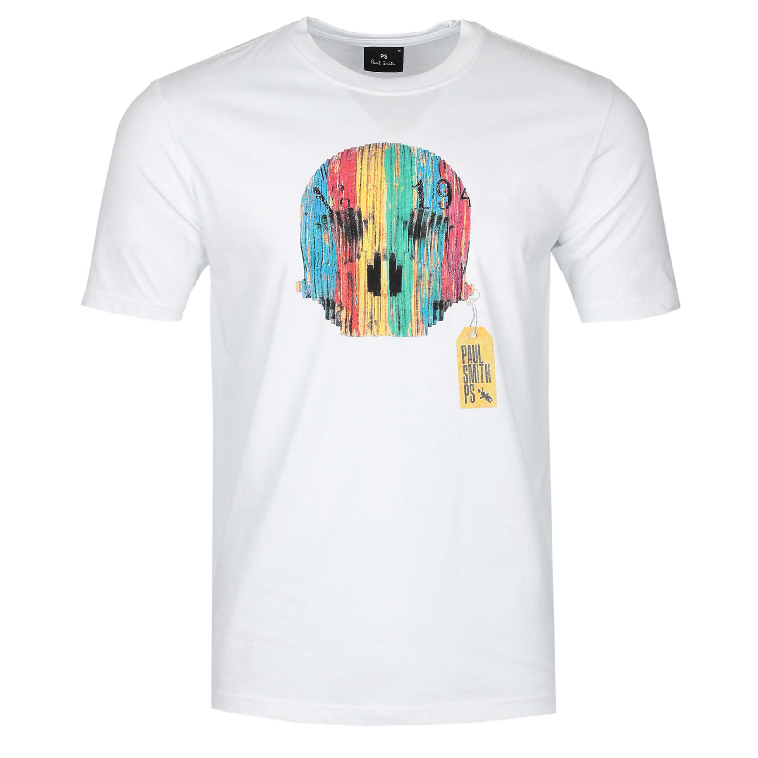 Paul Smith Wooden Skull T Shirt in White