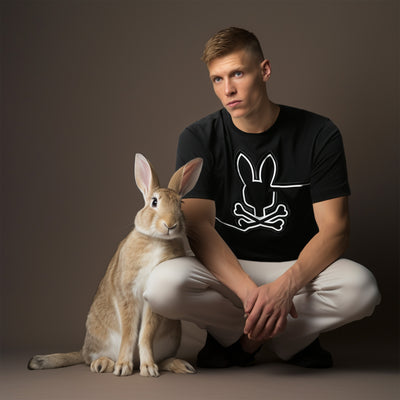 Psycho Bunny Chester Embroidered Graphic T Shirt in Black model