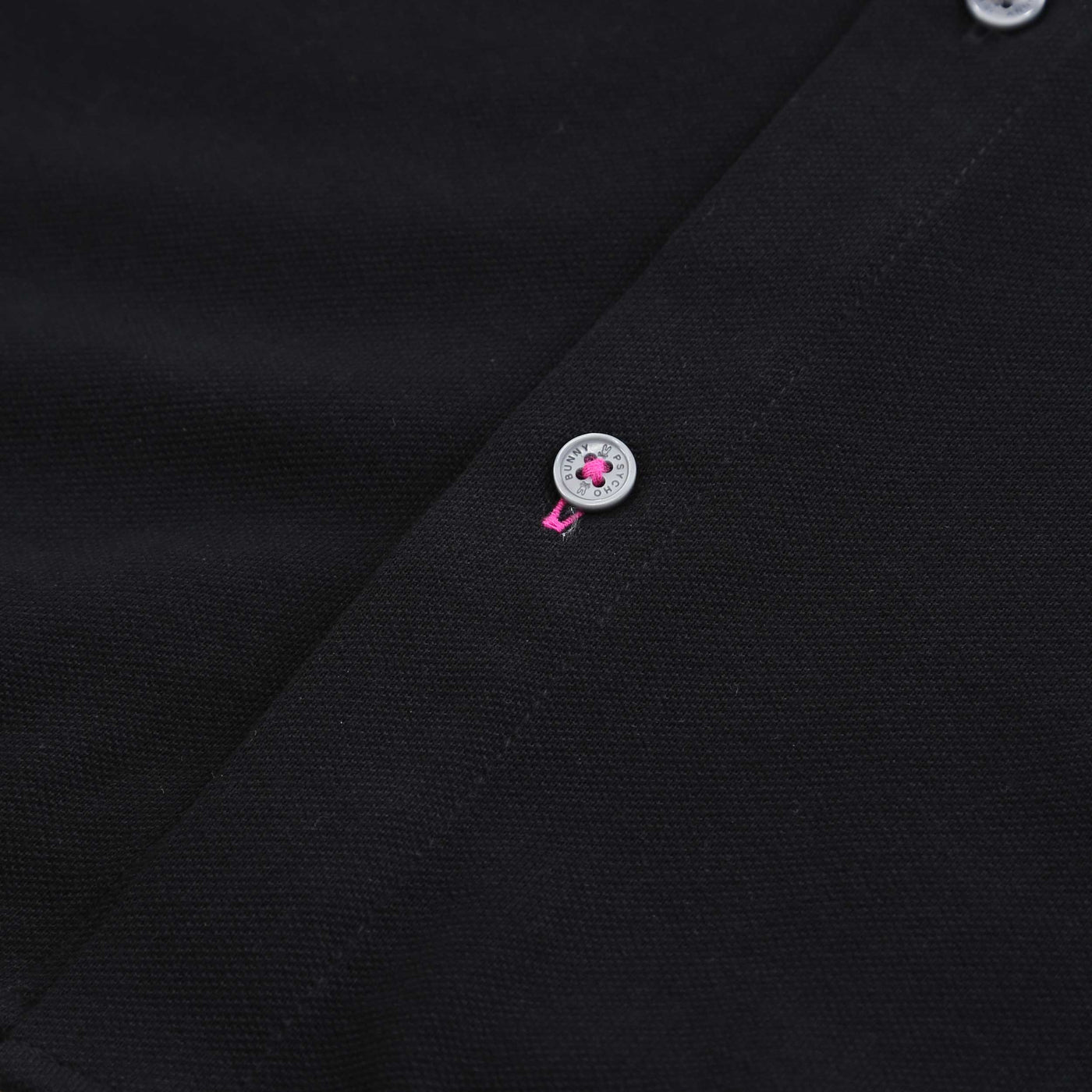 Psycho Bunny Austin Pique Oxford Shirt in Black Button