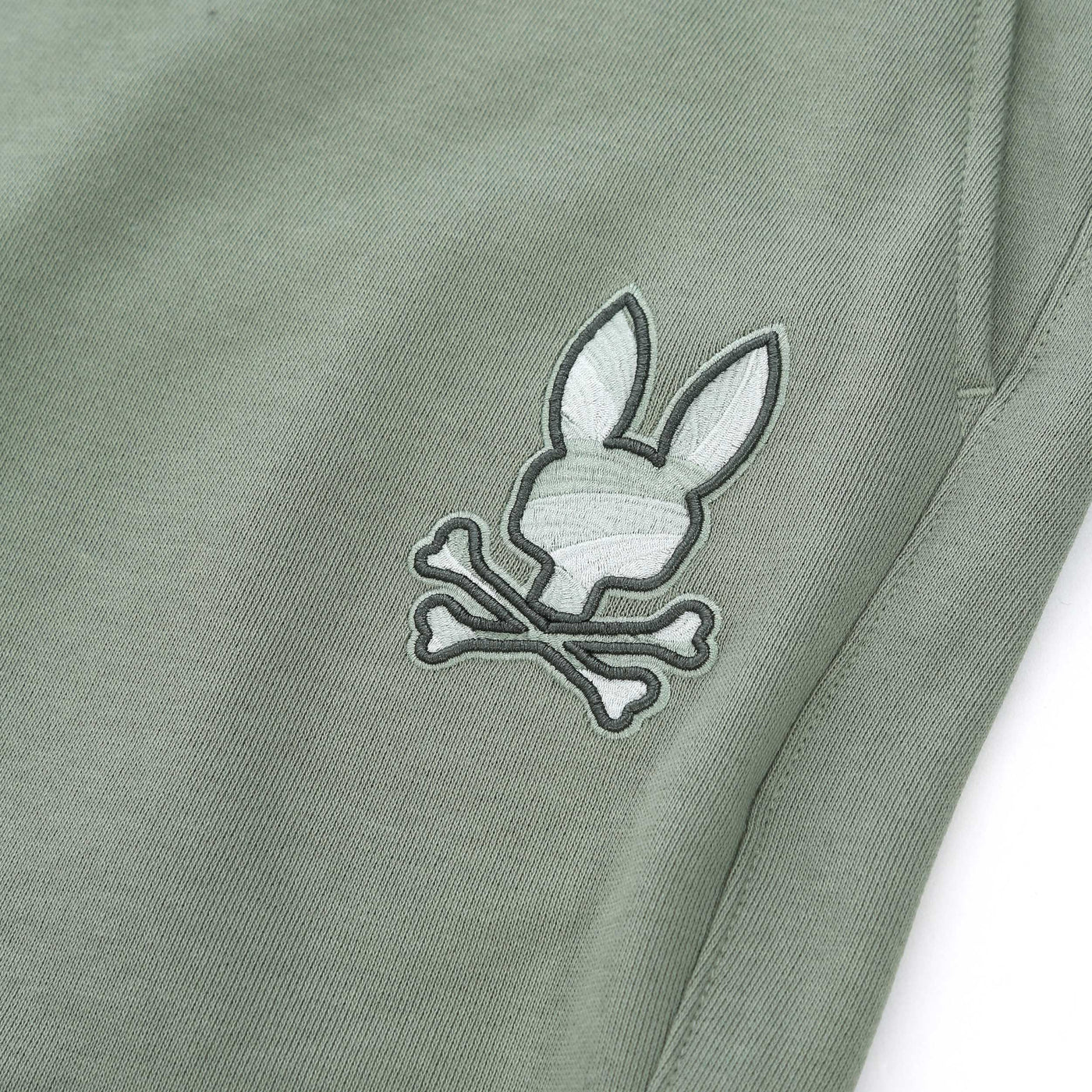 Psycho Bunny Baxter Sweat Short in Sea Spray Green Logo