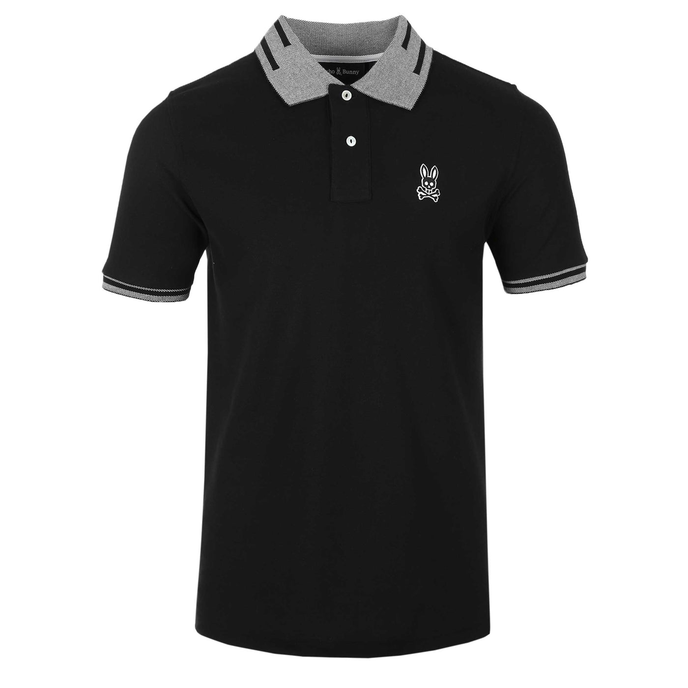 Psycho Bunny Chester Pique Polo Shirt in Black | Psycho Bunny – Norton ...