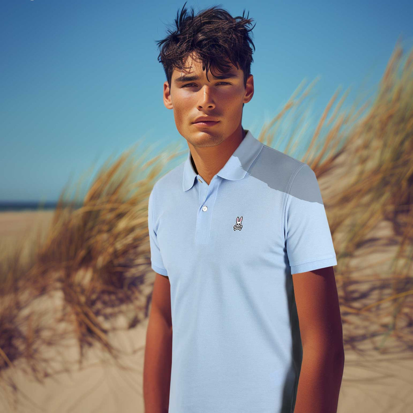 Psycho Bunny Classic Polo Shirt in Windsurfer Model