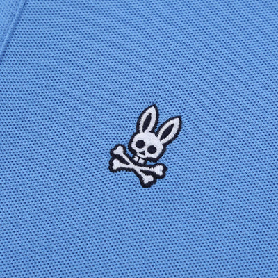 Psycho Bunny Logan Pique Polo Shirt in Mountain Sky Logo