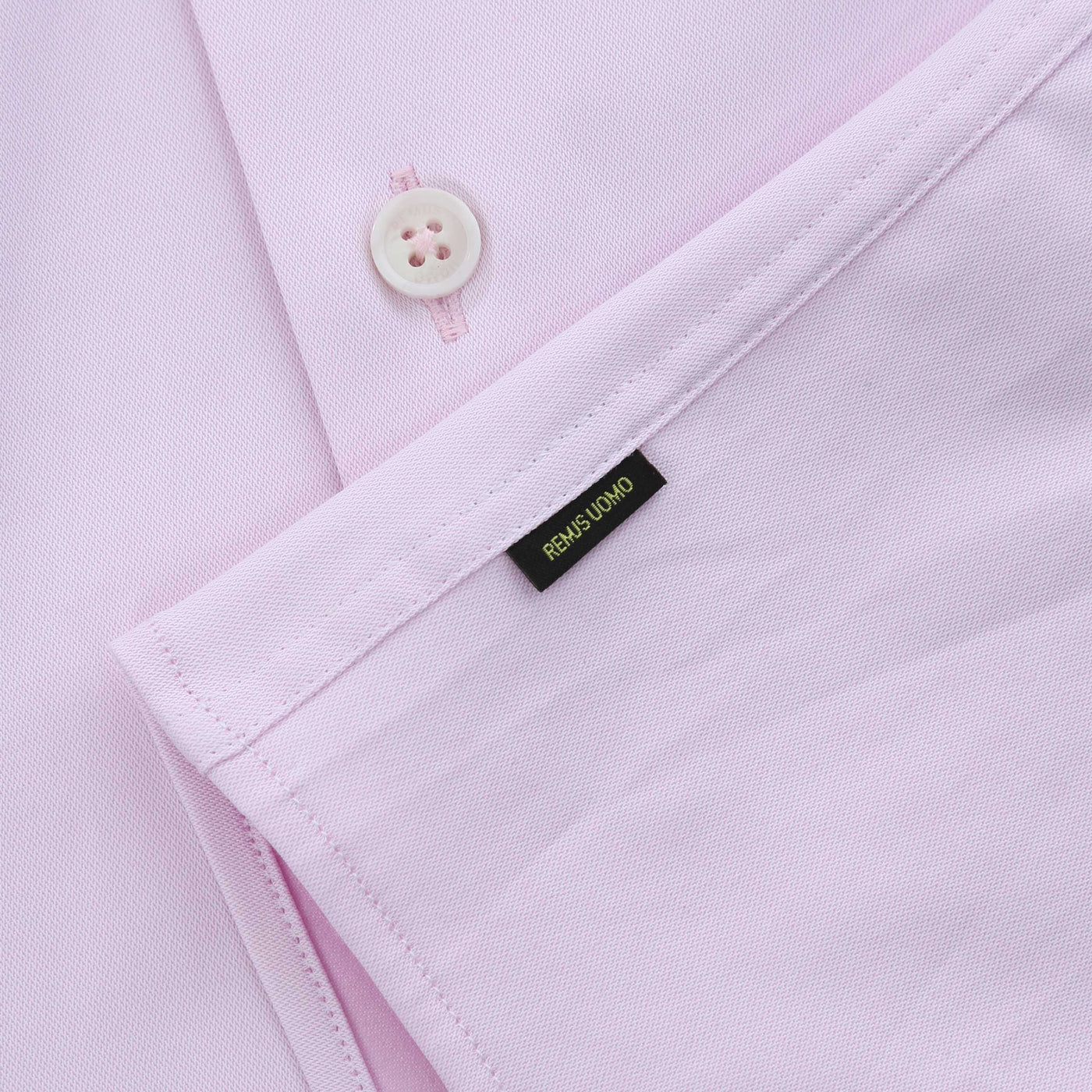 Remus Uomo 2 Way Stretch SS Shirt in Pink Logo Tab