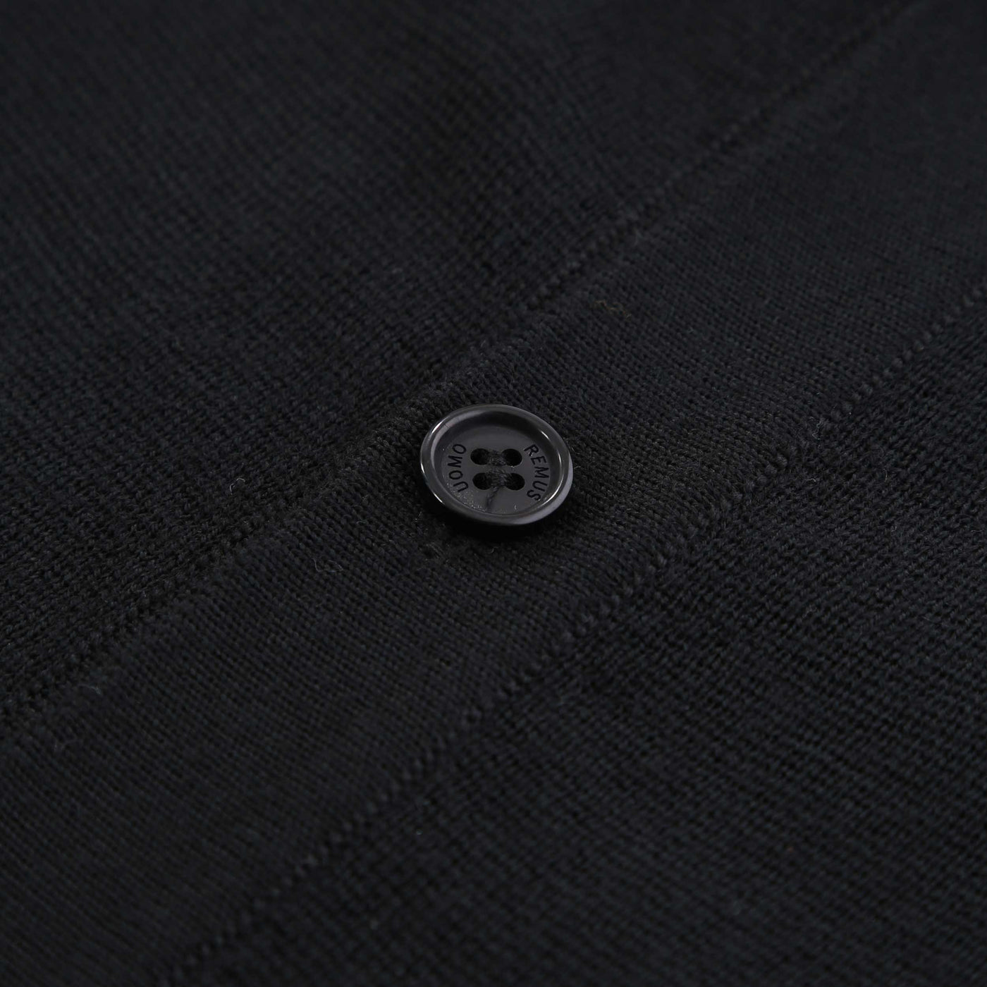 Remus Uomo Button Thru Cardigan in Black Button