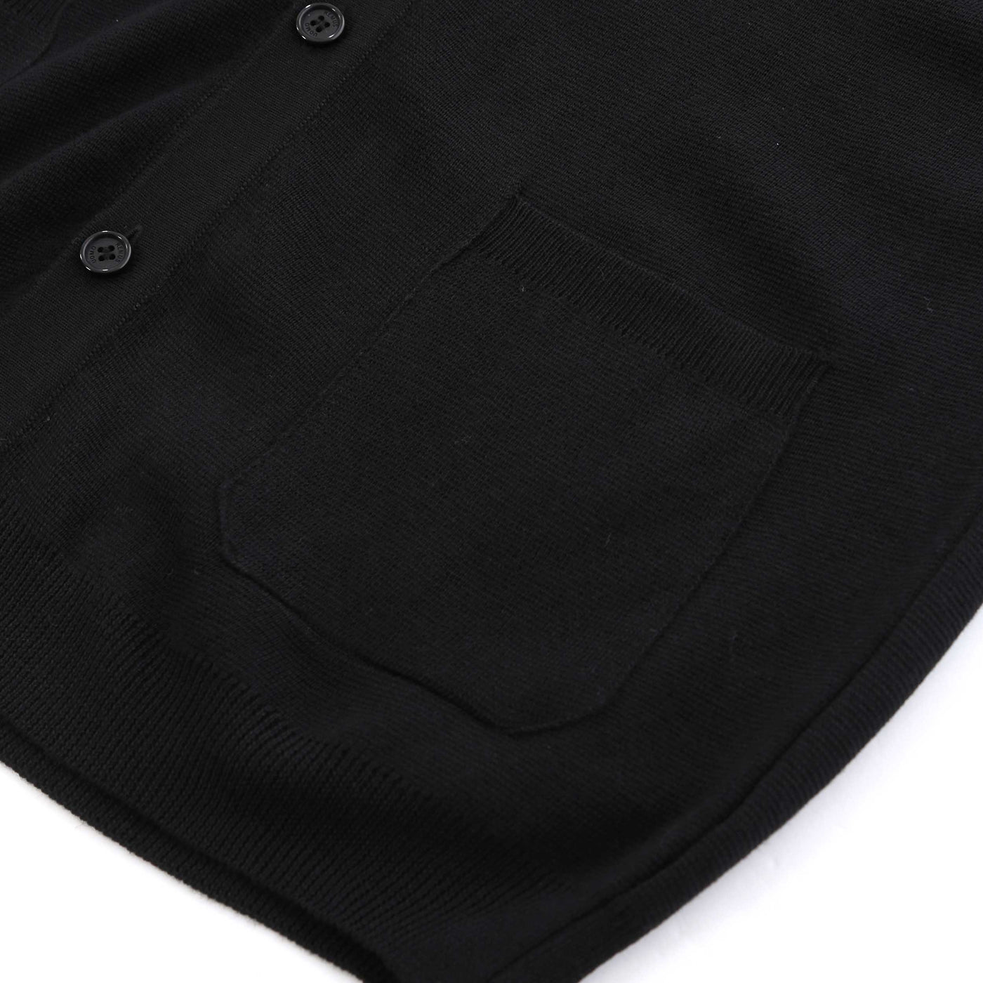 Remus Uomo Button Thru Cardigan in Black Pocket