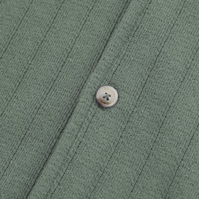 Remus Uomo Cuban Collar SS Shirt in Green Button