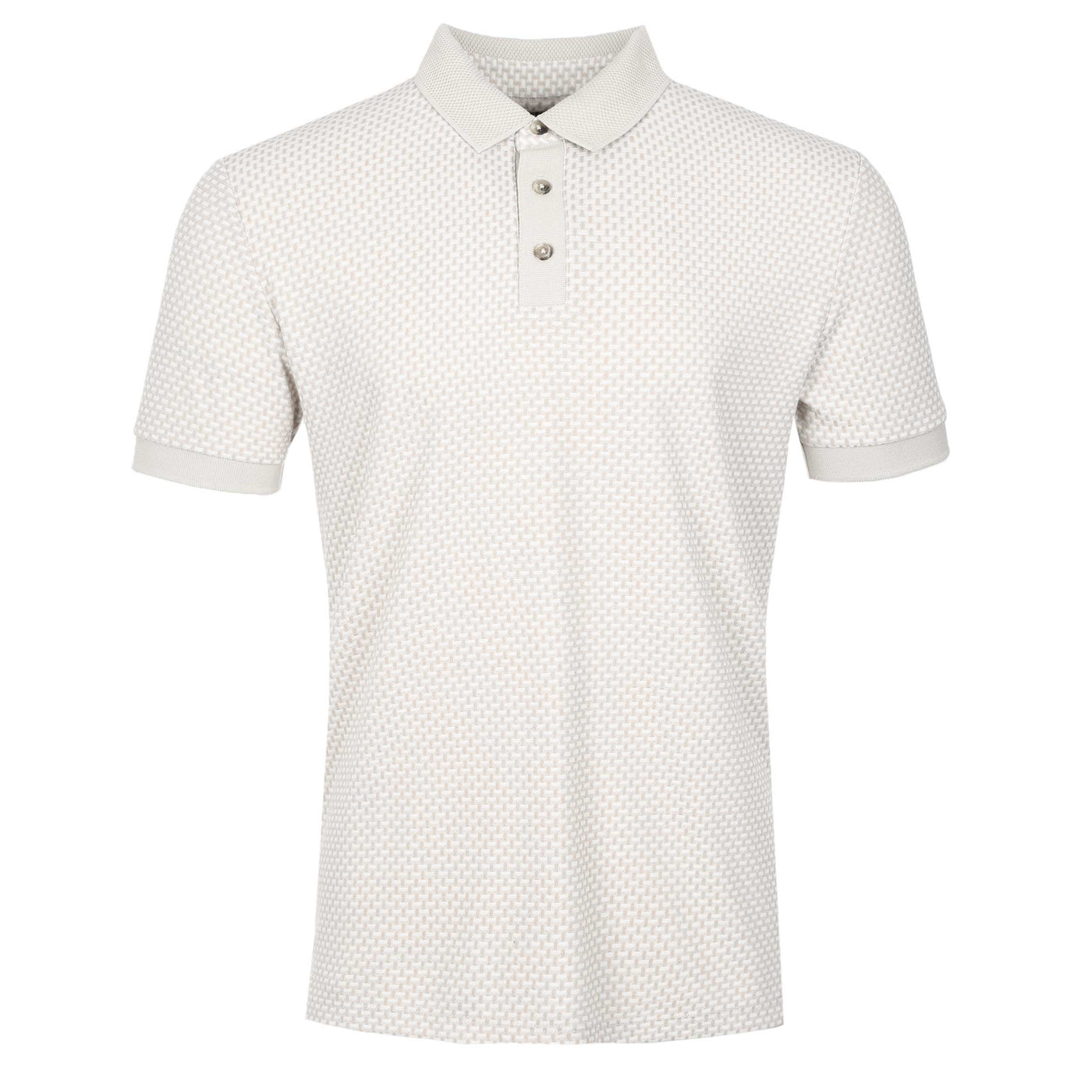 Remus Uomo Weave Polo Shirt in Sand