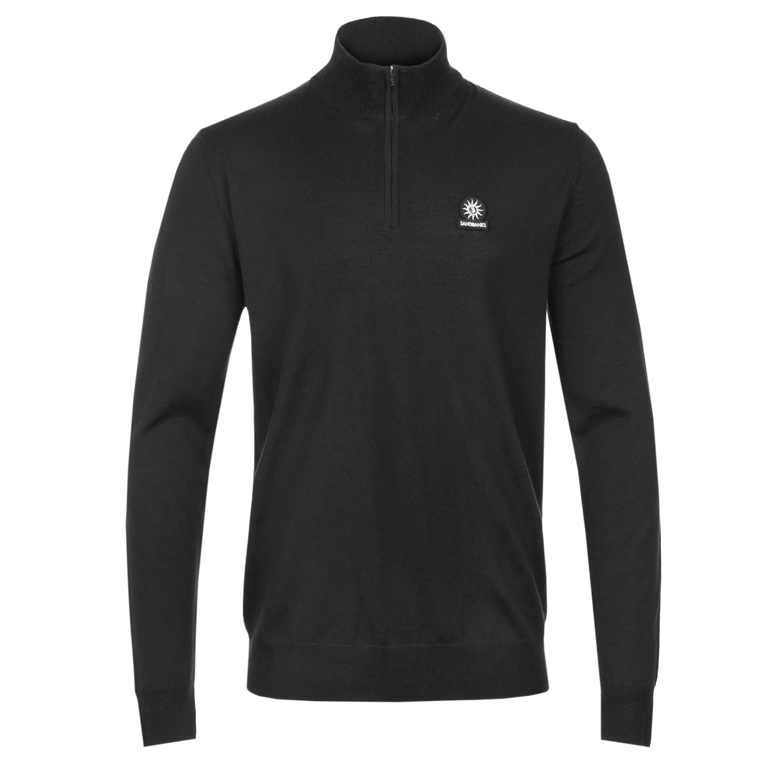 Sandbanks 1/4 Zip Knitwear in Black