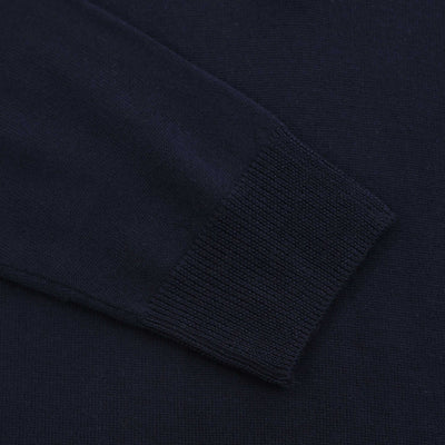 Sandbanks 1/4 Zip Knitwear in Navy Cuff