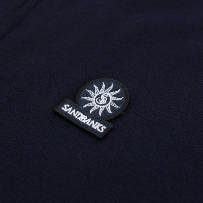 Sandbanks 1/4 Zip Knitwear in Navy Logo