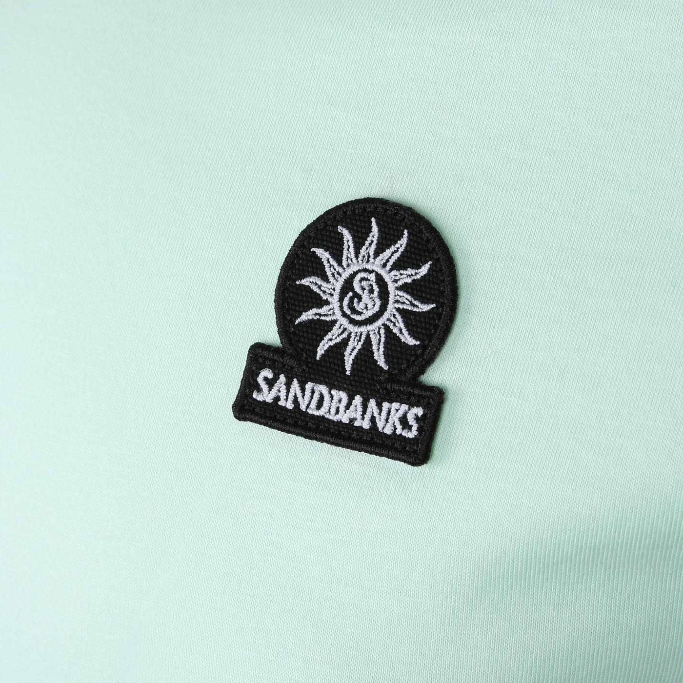 Sandbanks Badge Logo T Shirt in Mint Logo