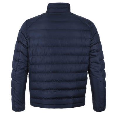 Sandbanks Biker Micro Puffer Jacket in Navy Back