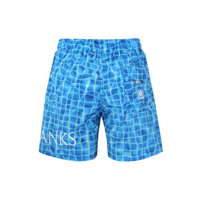 Sandbanks Mosaic Pool Side Swim Shorts in Blue Back