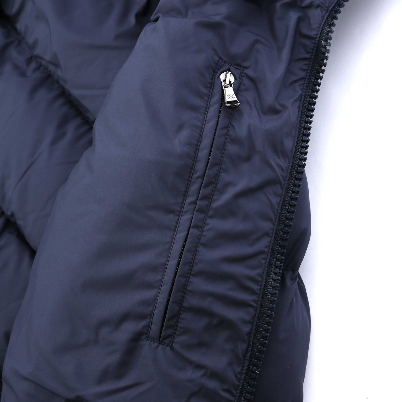 Sandbanks Ravine Mid Puffer Jacket in Navy Inside Pocket