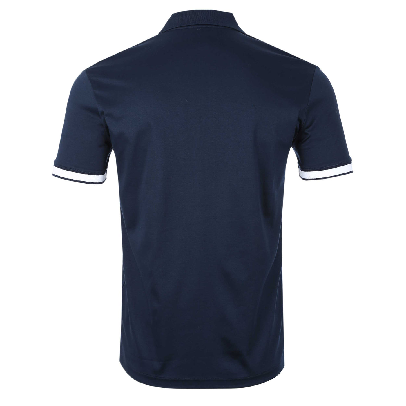 Sandbanks Silicone Zip Polo Shirt in Navy Back